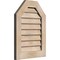 Ekena Millwork Octagonal Top Gable Vent Non-Functional, Pine Gable Vent w/ Decorative Face Frame, 16"W x 14"H GVWOT16X1402SDUPI - alternate 2